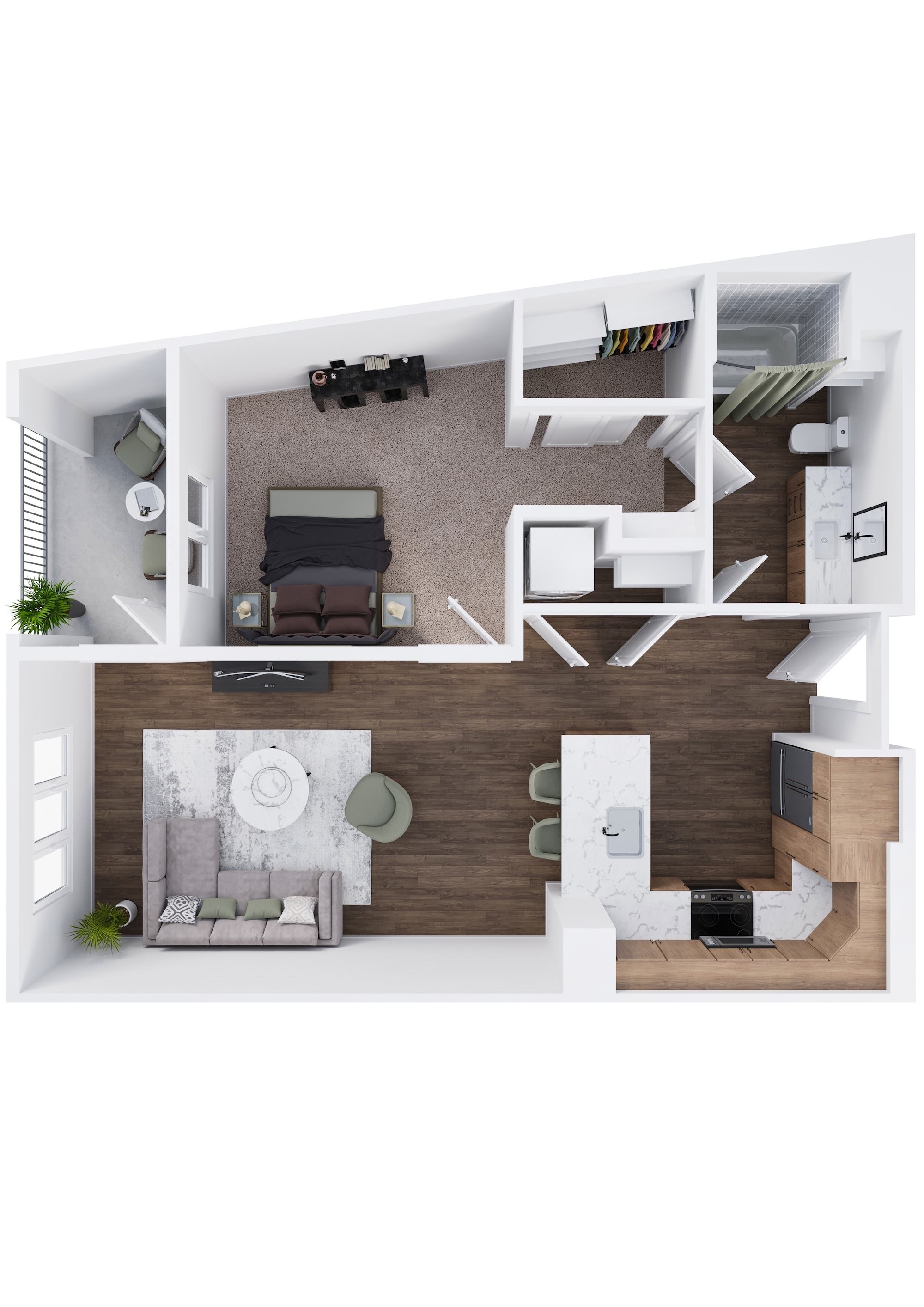 Floor plan layout diagram for A4
